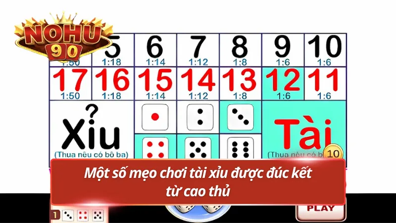 Một vài chiến thuật chơi tài xỉu của cao thủ